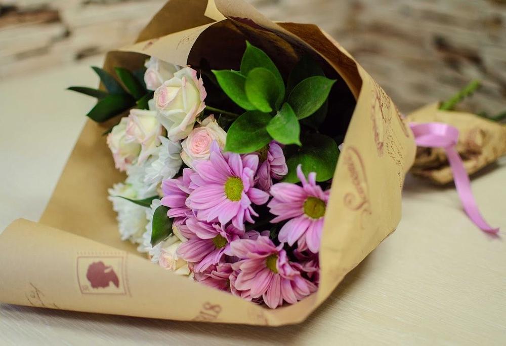 Букет цветов из: Розы и Хризантемы в Тучково