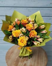 Букет цветов из:  Альстромерии и Розы в Тучково