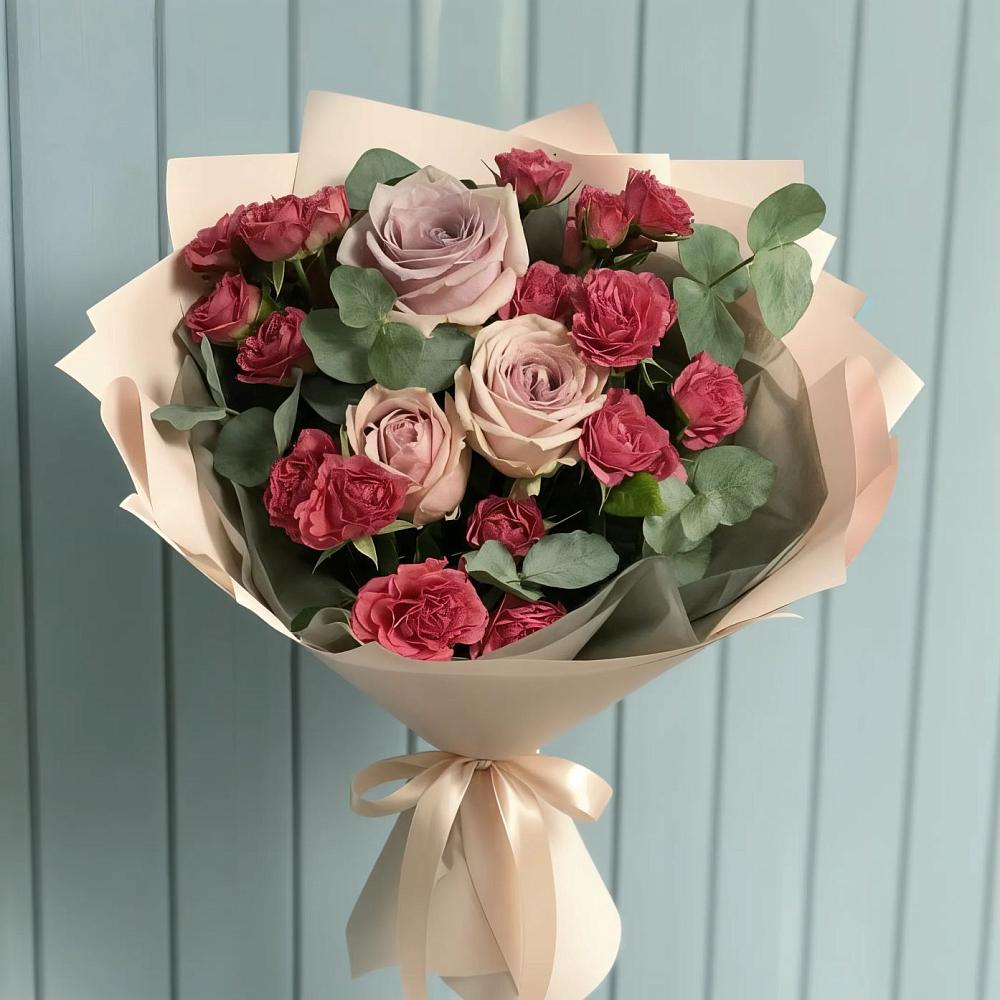 Букет восхищение в Тучково Букет цветов из: Гвоздики и Розы в Тучково
