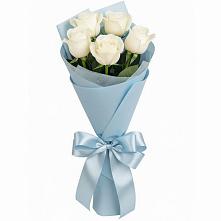 5 Белых роз Проуд в Тучково Букет 5 Белых роз Проуд в Тучково