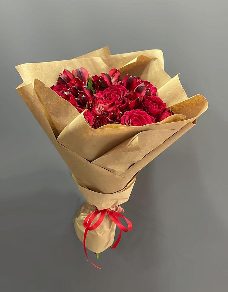 Букет цветов из: Альстромерии и Розы в Тучково