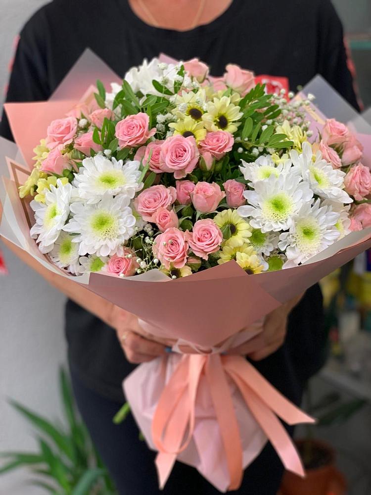 Букет цветов из: Розы и Хризантемы в Тучково