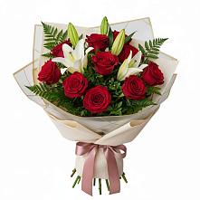 Букет цветов из:  Лилии и Розы в Тучково