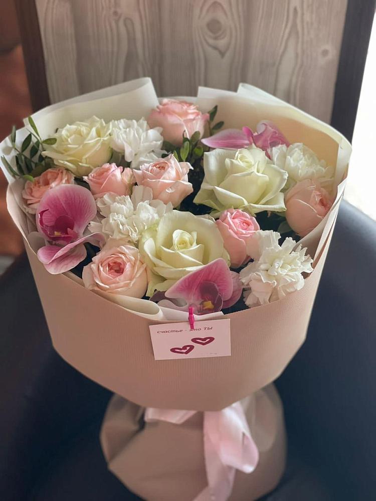 Букет цветов из: Орхидеи, Розы и Гвоздики в Тучково