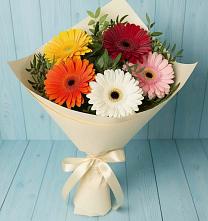 Букет праздник в Тучково Букет цветов из:  Герберы в Тучково