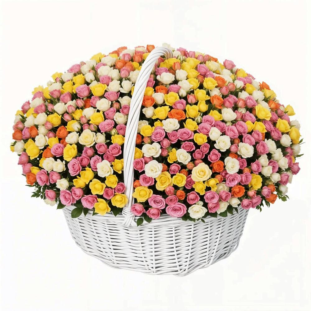 Премиум корзина Кустовых Роз в Тучково Премиум букет из: Розы в Тучково