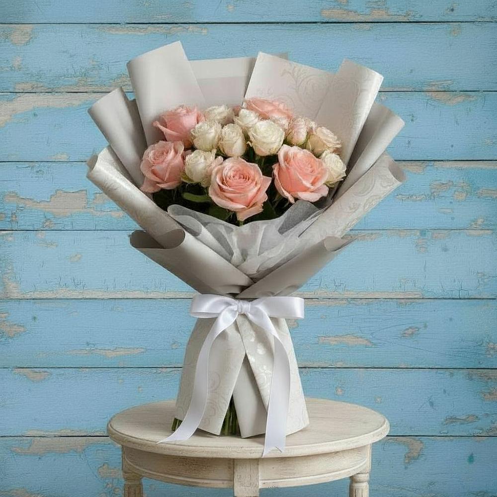 Букет Нежное облако в Тучково Букет цветов из: Розы в Тучково