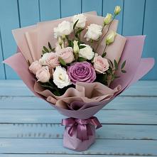 Букет цветов из:  Розы и Лизиантусы в Тучково