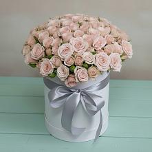 Цветочная композиция из Розы в шляпной коробке в Тучково