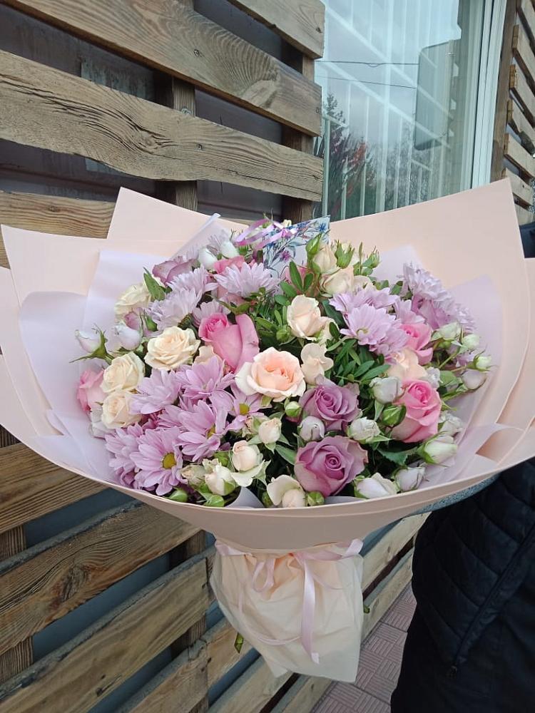 Букет цветов из: Розы и Хризантемы в Тучково