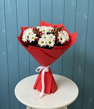 Букет ягоды на снегу в Тучково Букет цветов из:  Хризантемы в Тучково