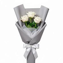 Букет 3 белые розы #REPLACE_PRED# Тучково Букет 3 белые розы #REPLACE_PRED# Тучково