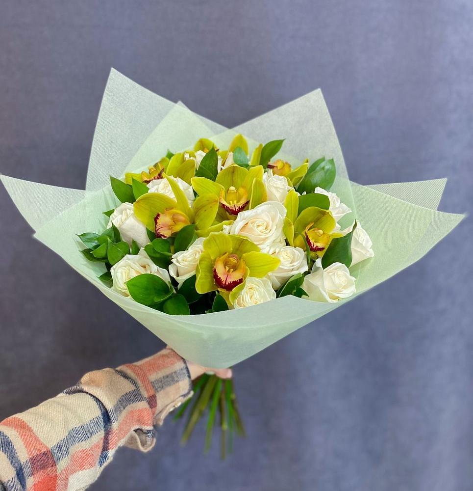 Букет цветов из: Орхидеи и Розы в Тучково