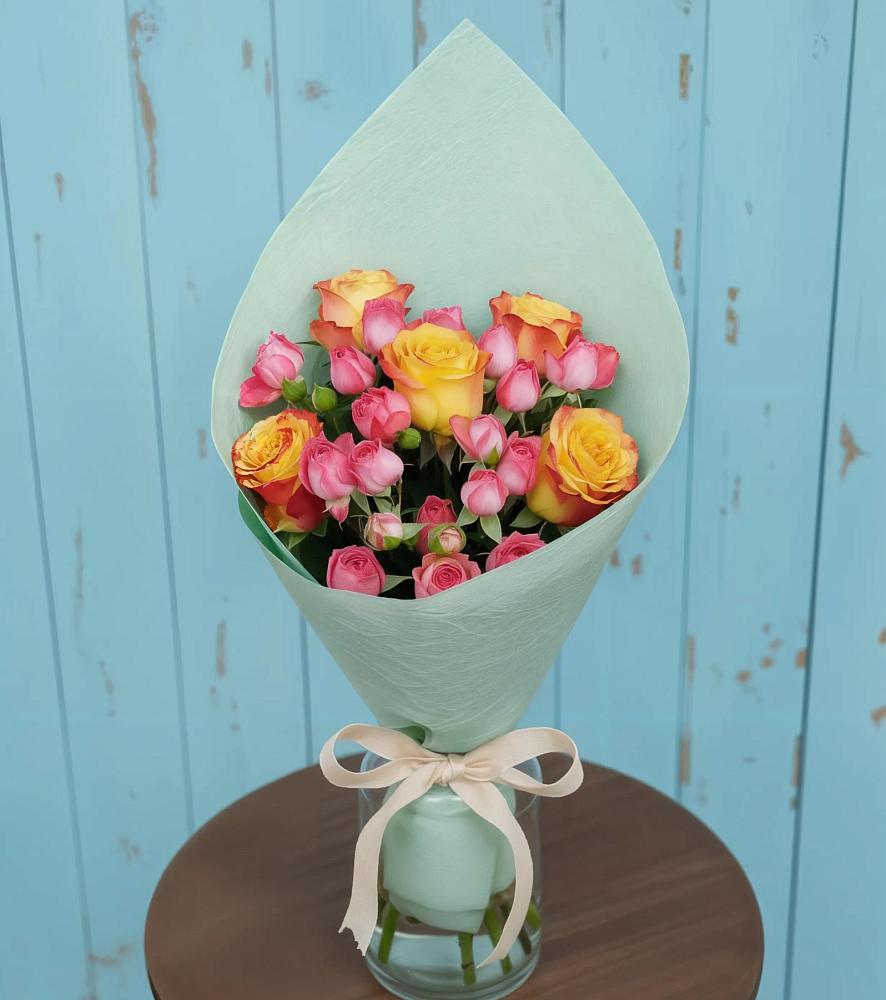 Букет Отличное настроение в Тучково Букет цветов из: Розы в Тучково