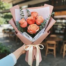 Букет персиковый аромат в Тучково Букет цветов из:  Розы в Тучково
