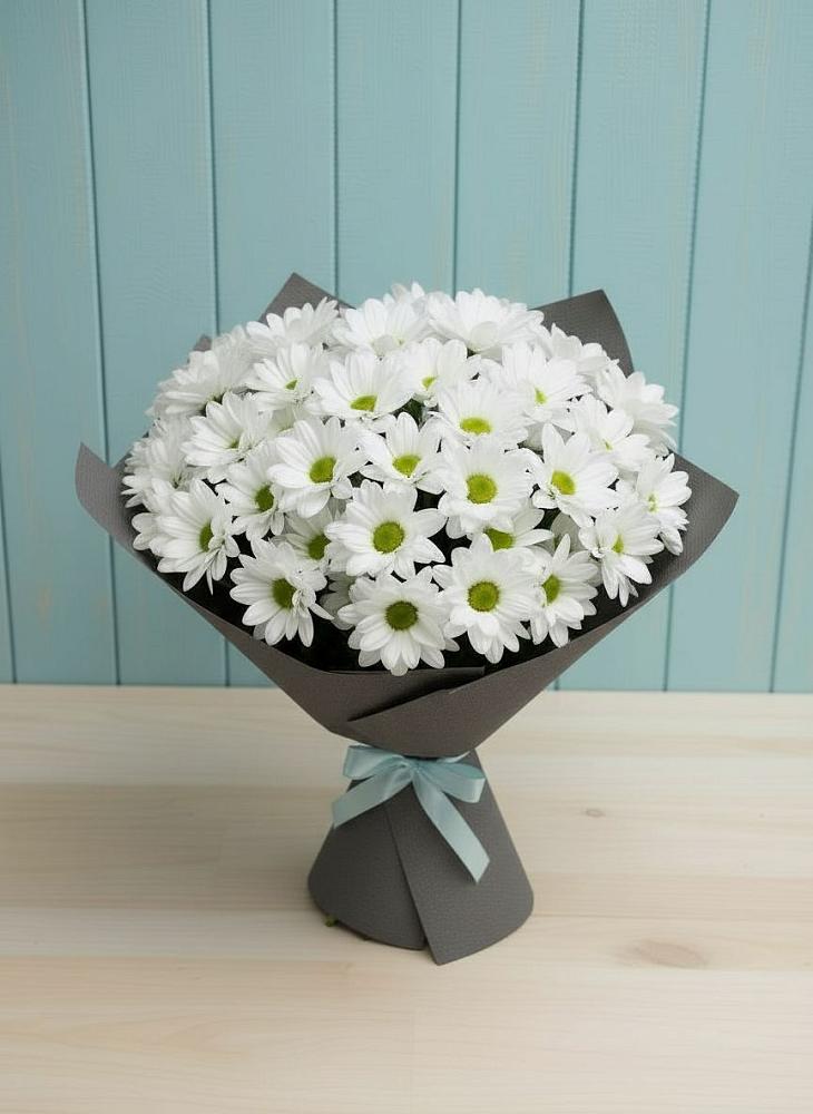 Букет белые хризантемы в Тучково Букет цветов из: Хризантемы в Тучково