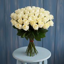 Букет 51 Белая роза Эдлесс Лав в Тучково