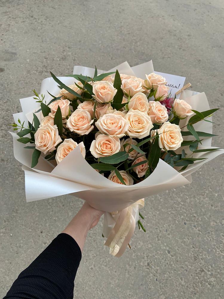 Букет Кремовые розы Латте в Тучково