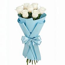 Букет 7 белых роз Проуд в Тучково