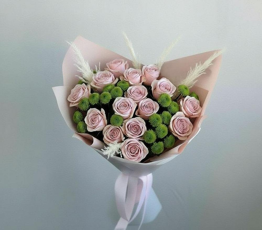 Букет цветов из: Розы и Хризантемы в Тучково