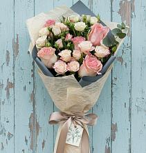 Букет нежный и розовый в Тучково Букет цветов из:  Розы в Тучково
