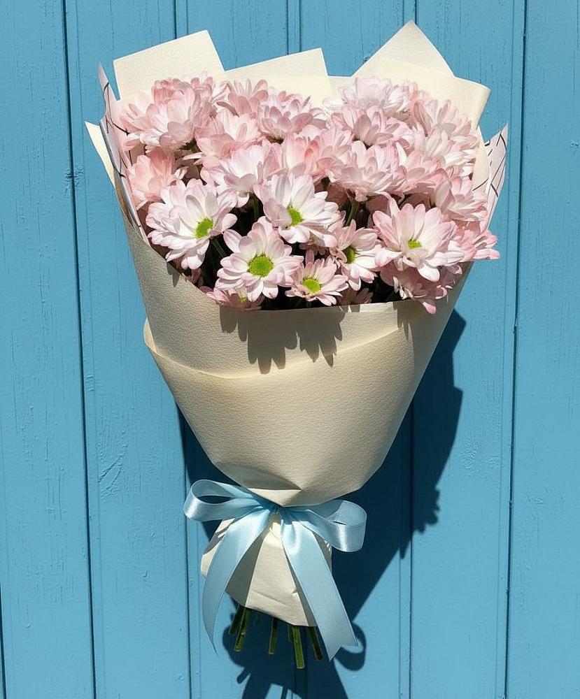 Букет Розовые хризантемы в Тучково Букет цветов из: Хризантемы в Тучково