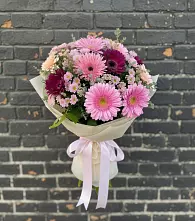 Букет цветов из:  Герберы и Хризантемы в Тучково