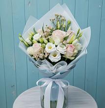 Букет цветов из:  Розы и Лизиантусы в Тучково