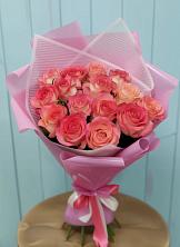 15 Розовых роз Равель в Тучково Букет 15 Розовых роз Равель в Тучково